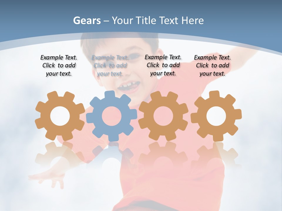 Young Blue Boy PowerPoint Template