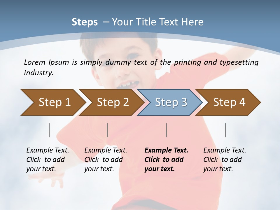 Young Blue Boy PowerPoint Template