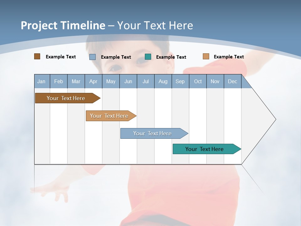 Young Blue Boy PowerPoint Template