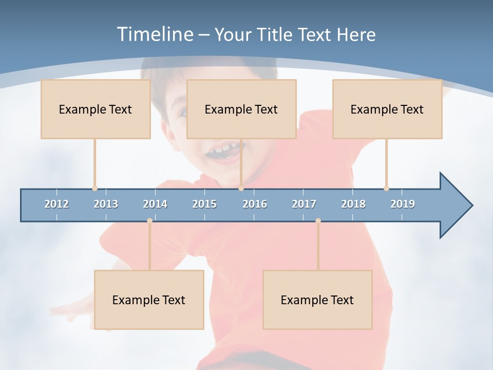 Young Blue Boy PowerPoint Template