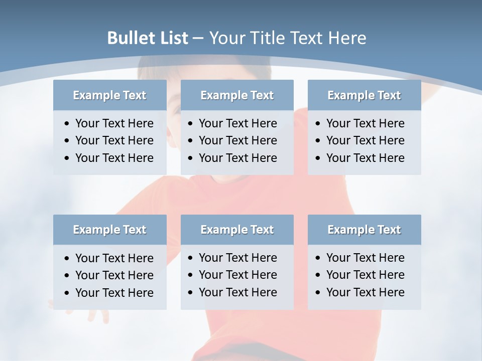 Young Blue Boy PowerPoint Template