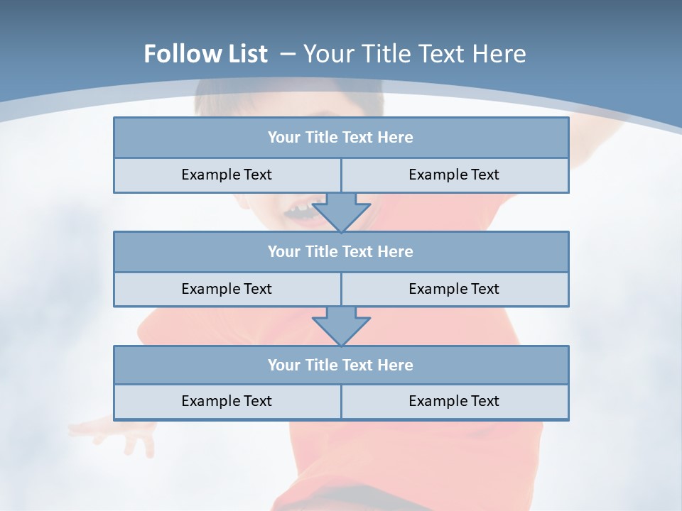 Young Blue Boy PowerPoint Template