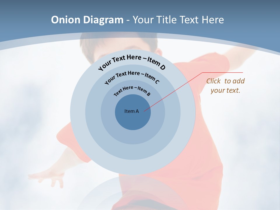 Young Blue Boy PowerPoint Template