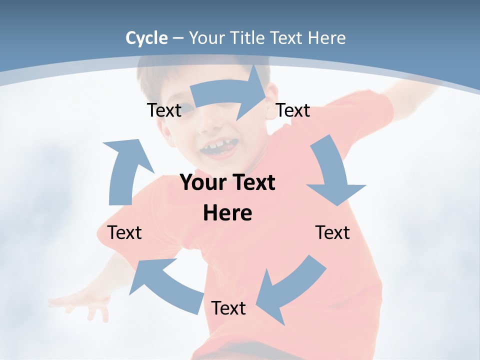 Young Blue Boy PowerPoint Template