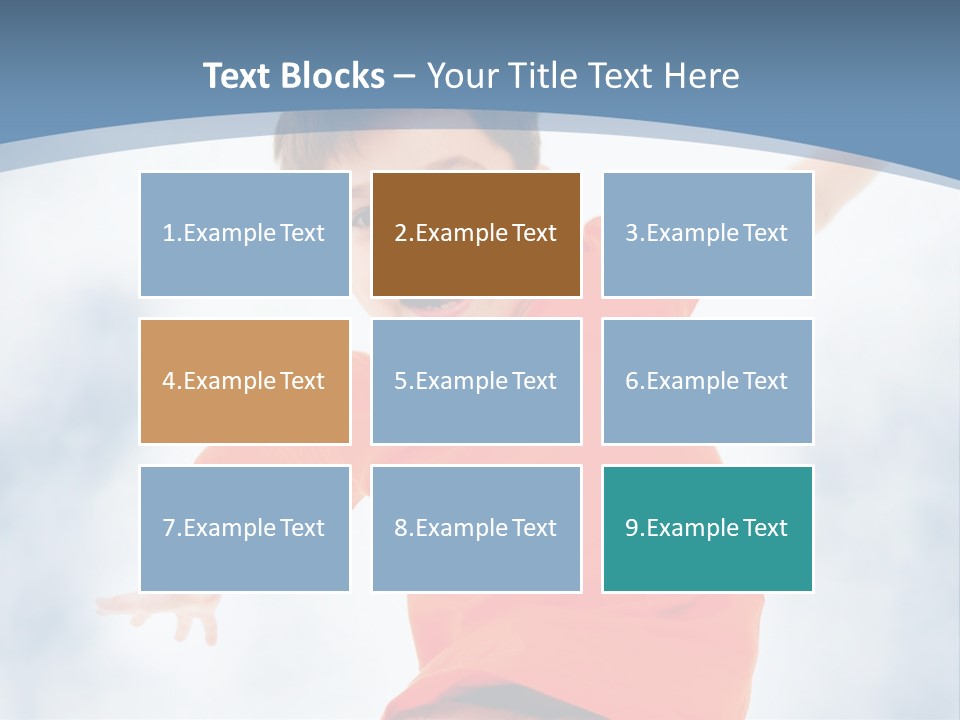 Young Blue Boy PowerPoint Template