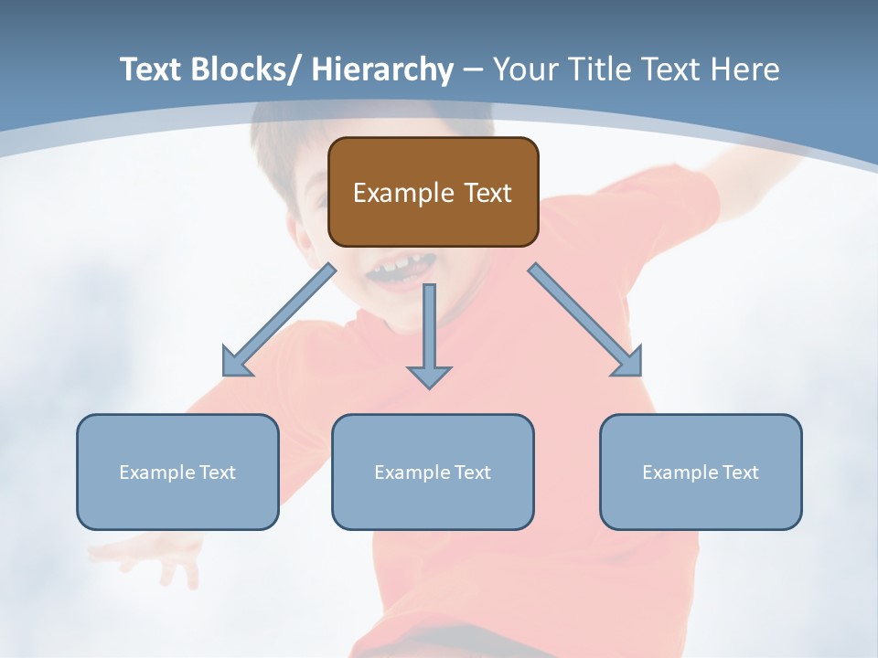 Young Blue Boy PowerPoint Template