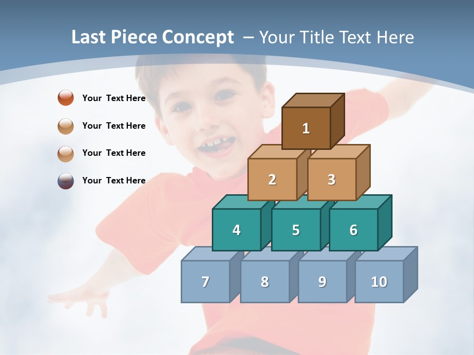 Young Blue Boy PowerPoint Template
