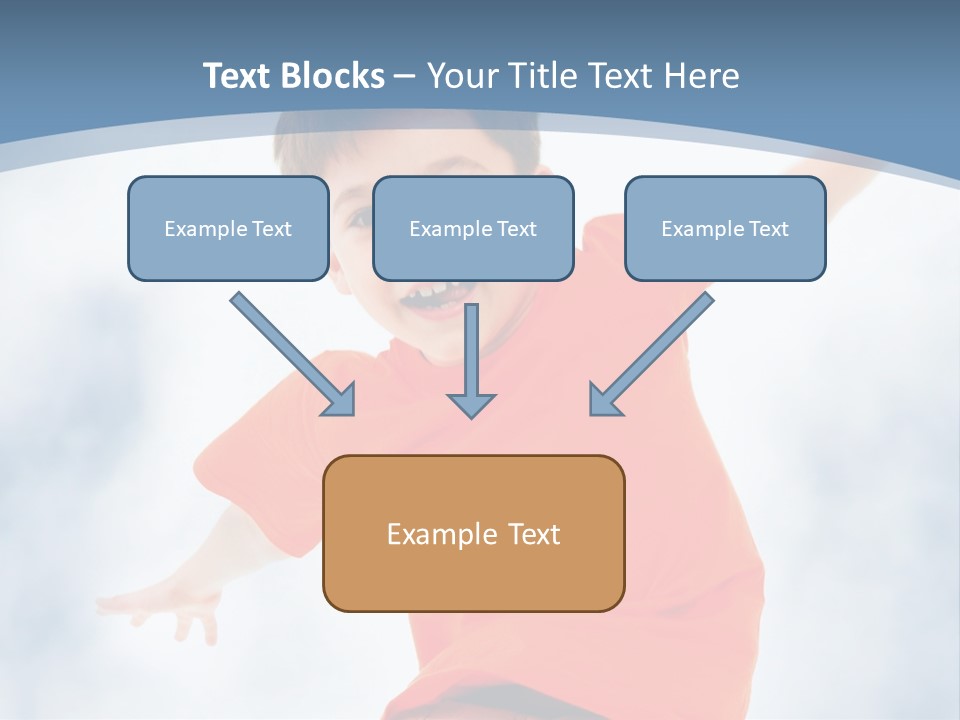 Young Blue Boy PowerPoint Template