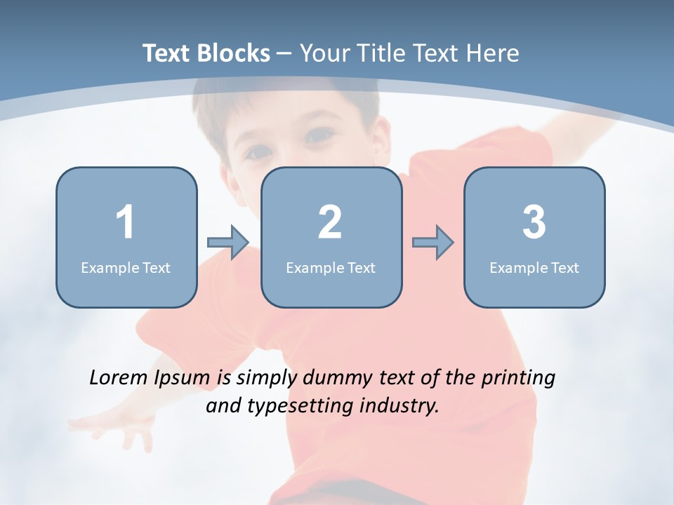 Young Blue Boy PowerPoint Template