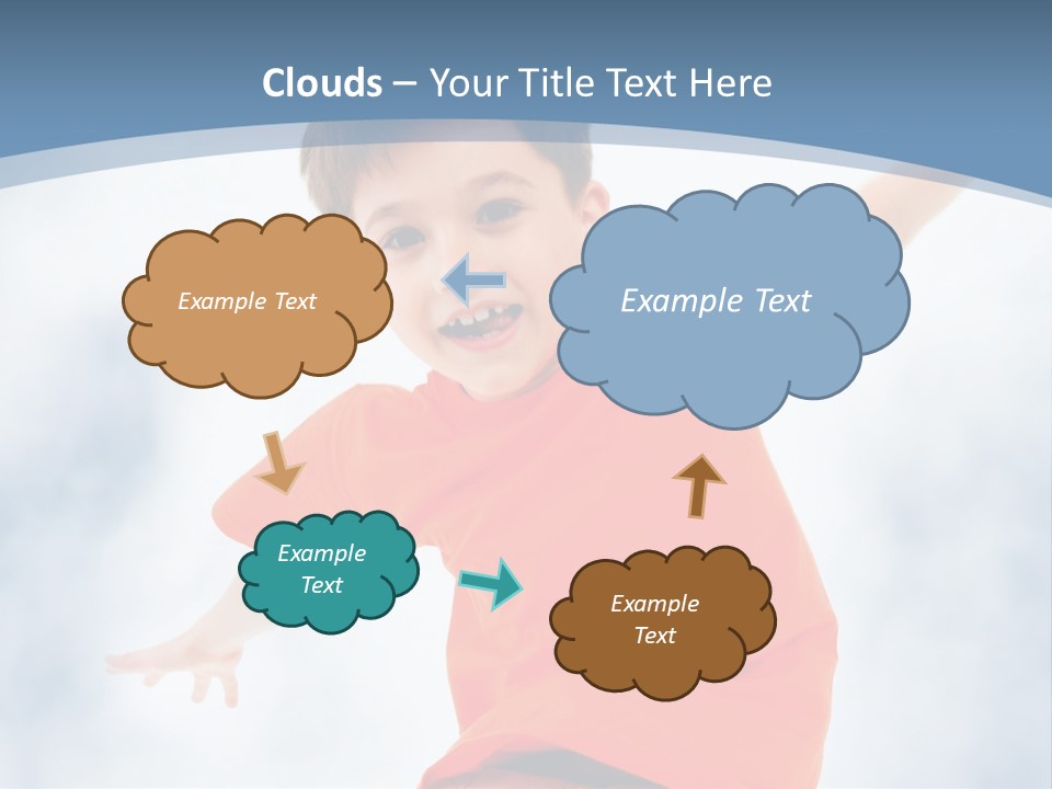 Young Blue Boy PowerPoint Template