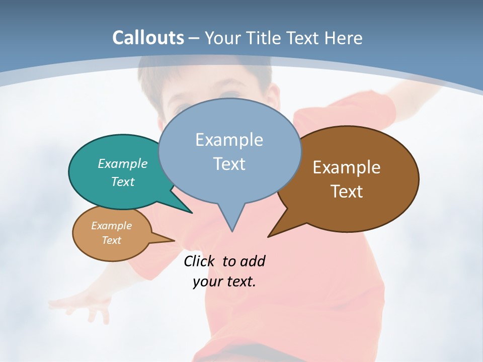 Young Blue Boy PowerPoint Template