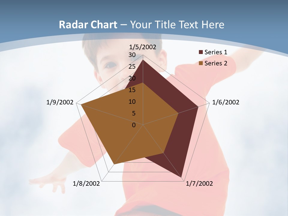 Young Blue Boy PowerPoint Template