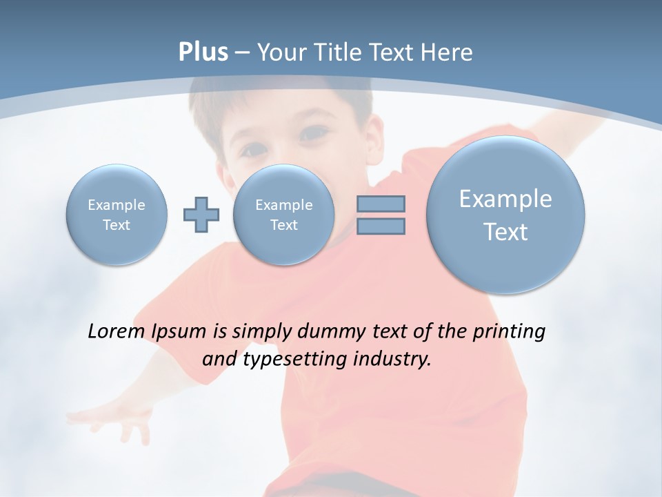 Young Blue Boy PowerPoint Template