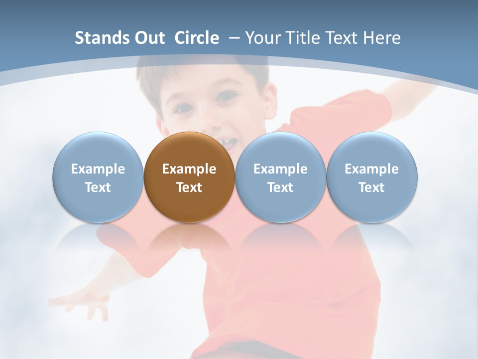 Young Blue Boy PowerPoint Template