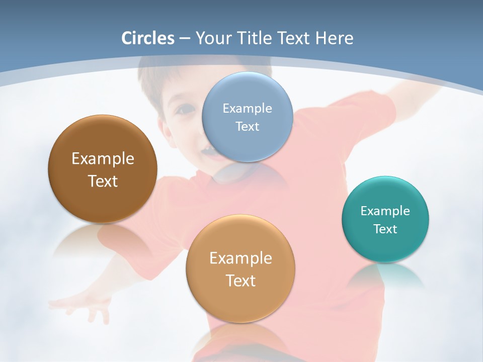 Young Blue Boy PowerPoint Template