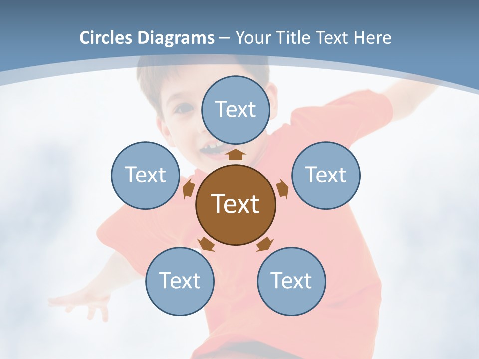 Young Blue Boy PowerPoint Template