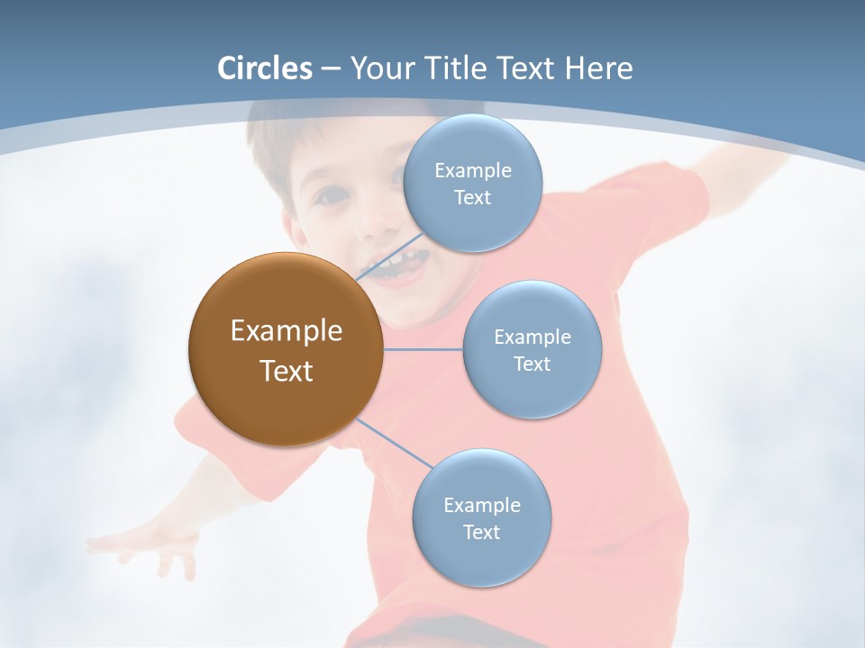 Young Blue Boy PowerPoint Template