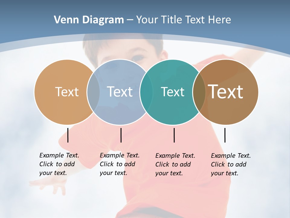 Young Blue Boy PowerPoint Template