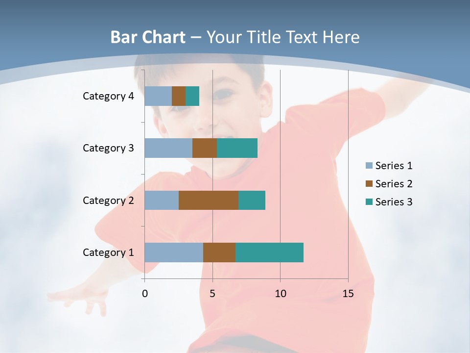 Young Blue Boy PowerPoint Template