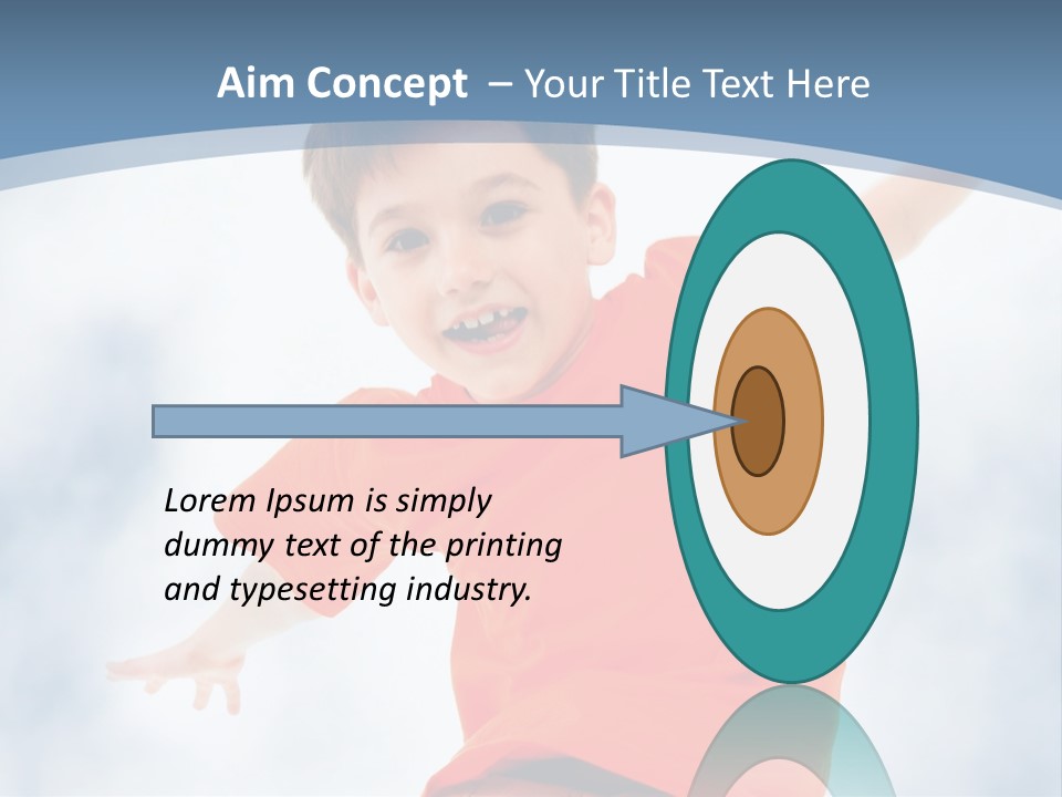 Young Blue Boy PowerPoint Template