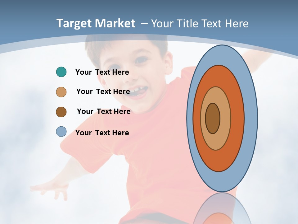 Young Blue Boy PowerPoint Template