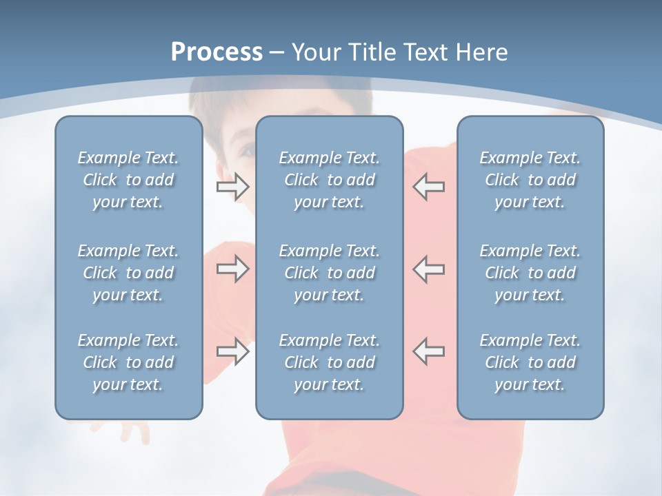 Young Blue Boy PowerPoint Template