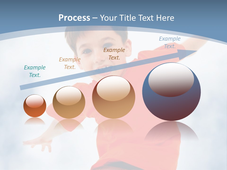 Young Blue Boy PowerPoint Template
