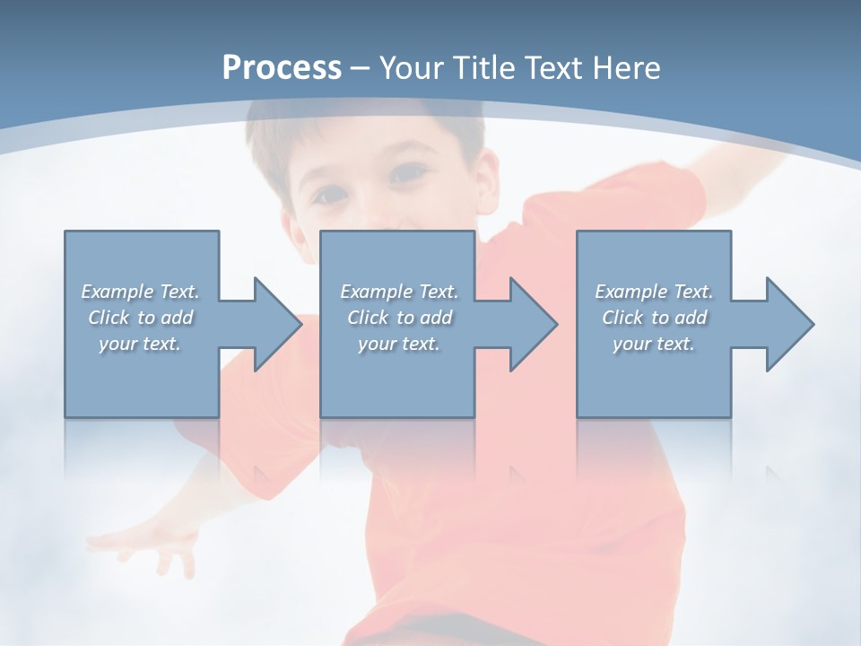 Young Blue Boy PowerPoint Template