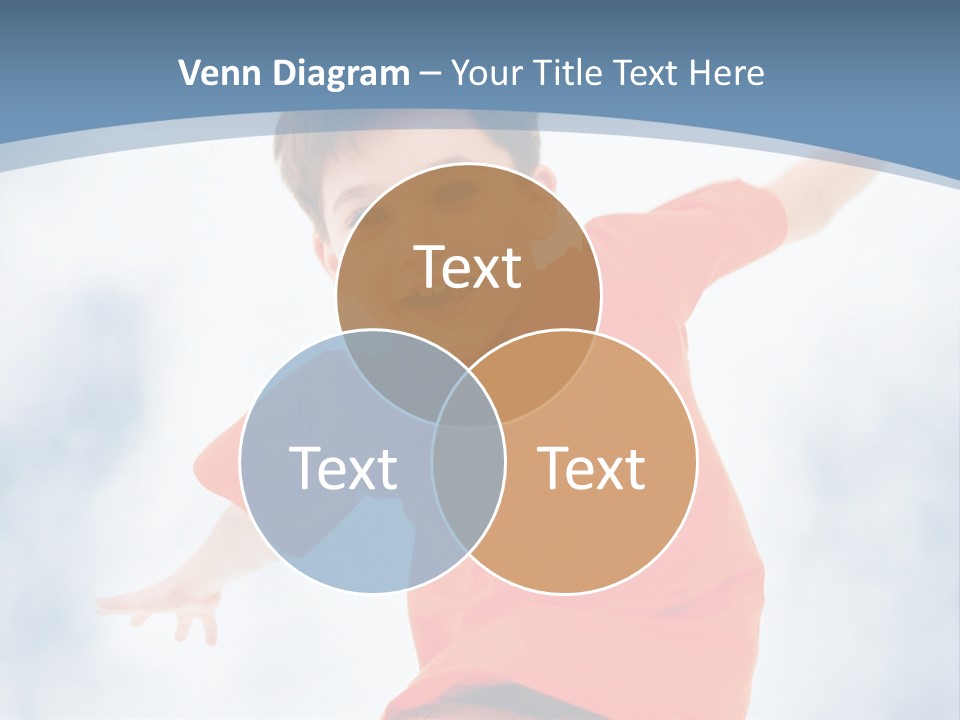 Young Blue Boy PowerPoint Template