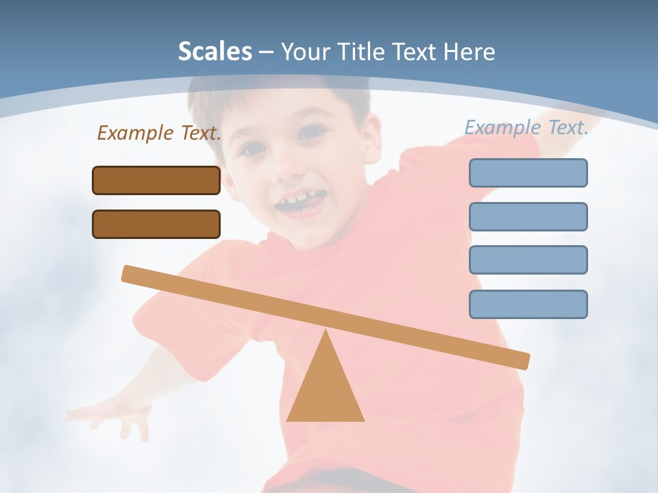 Young Blue Boy PowerPoint Template