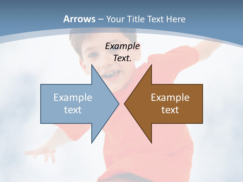 Young Blue Boy PowerPoint Template