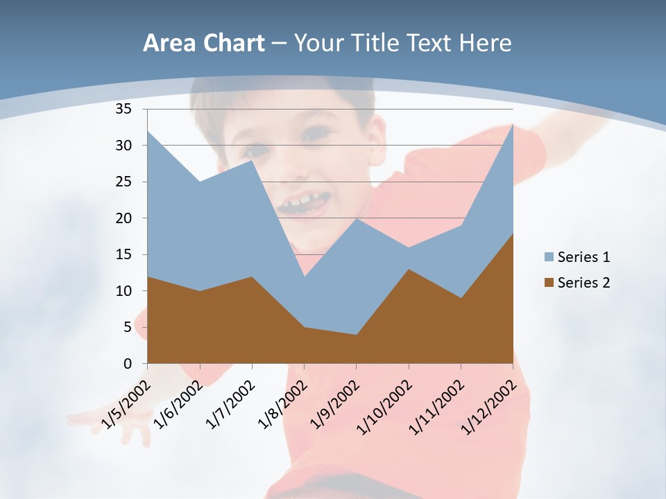 Young Blue Boy PowerPoint Template