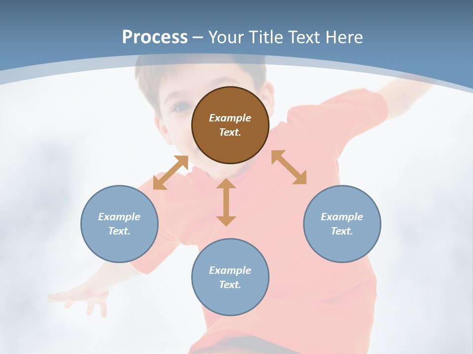 Young Blue Boy PowerPoint Template