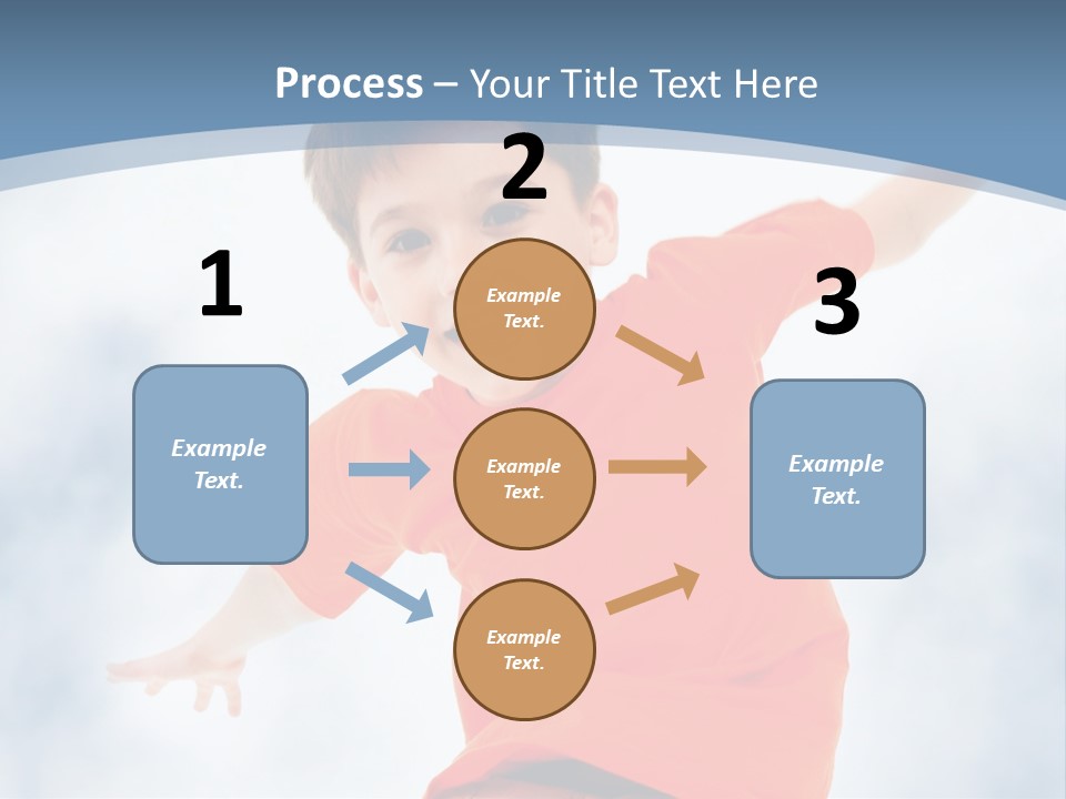 Young Blue Boy PowerPoint Template