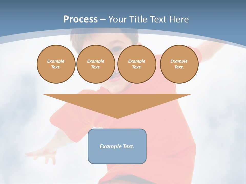 Young Blue Boy PowerPoint Template