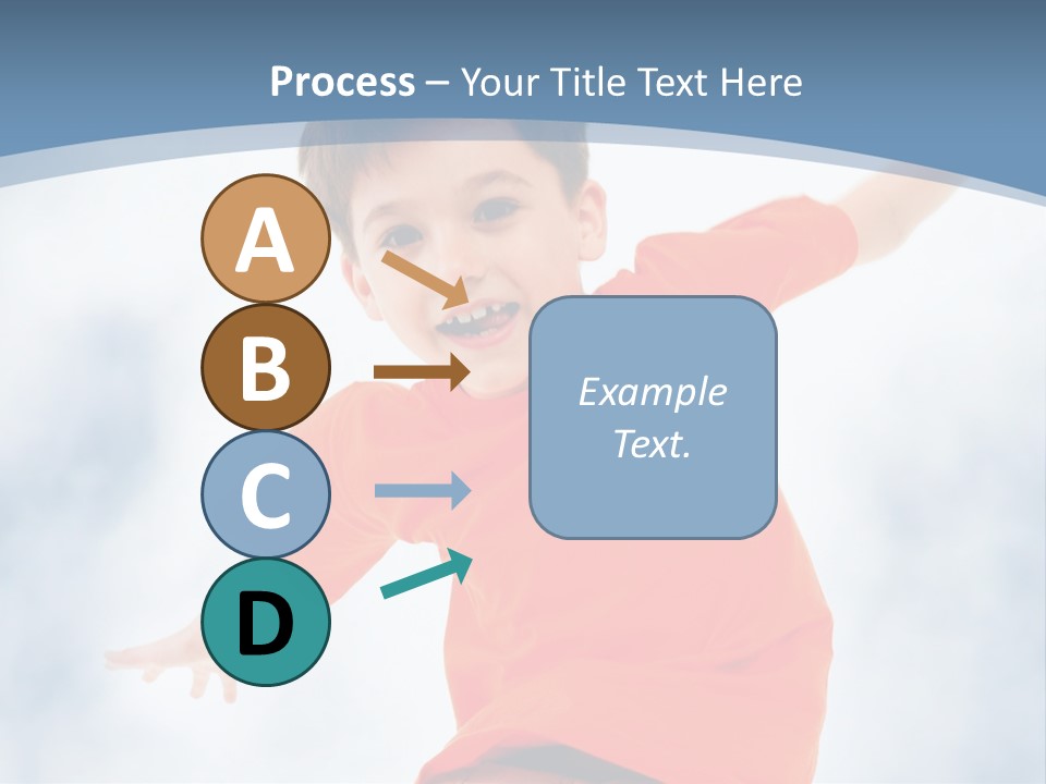 Young Blue Boy PowerPoint Template