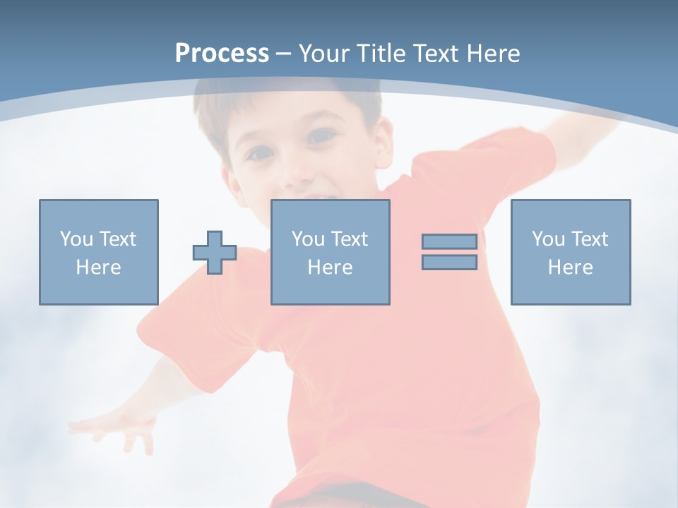 Young Blue Boy PowerPoint Template
