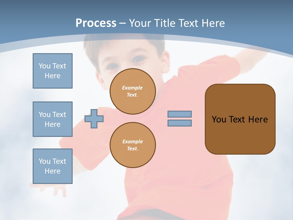 Young Blue Boy PowerPoint Template