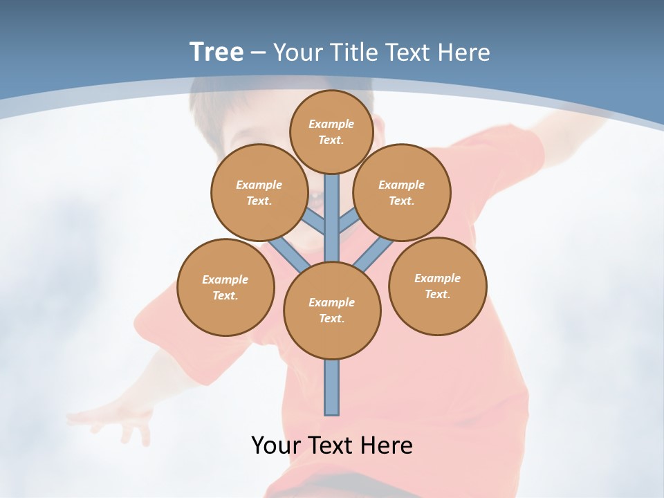 Young Blue Boy PowerPoint Template