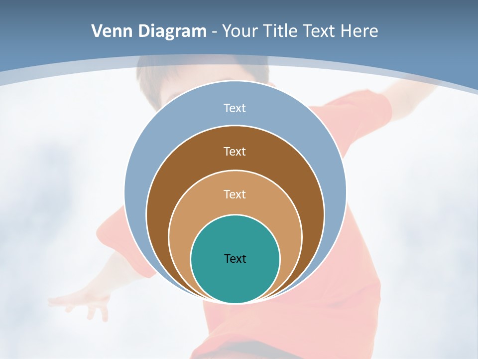 Young Blue Boy PowerPoint Template