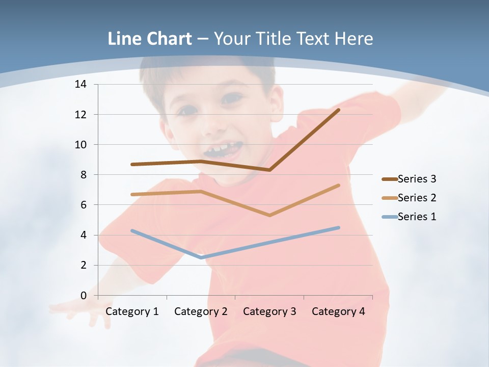Young Blue Boy PowerPoint Template