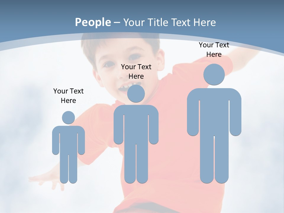 Young Blue Boy PowerPoint Template