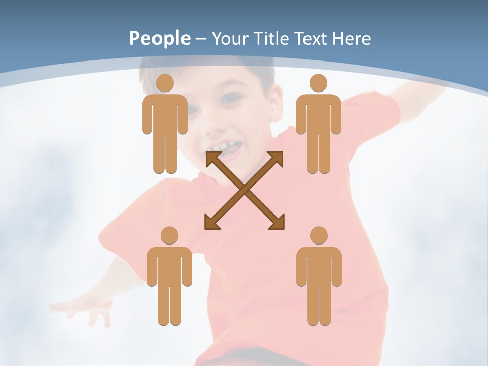 Young Blue Boy PowerPoint Template