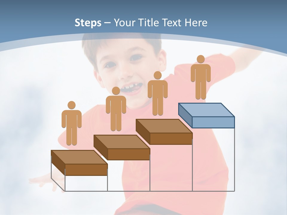 Young Blue Boy PowerPoint Template