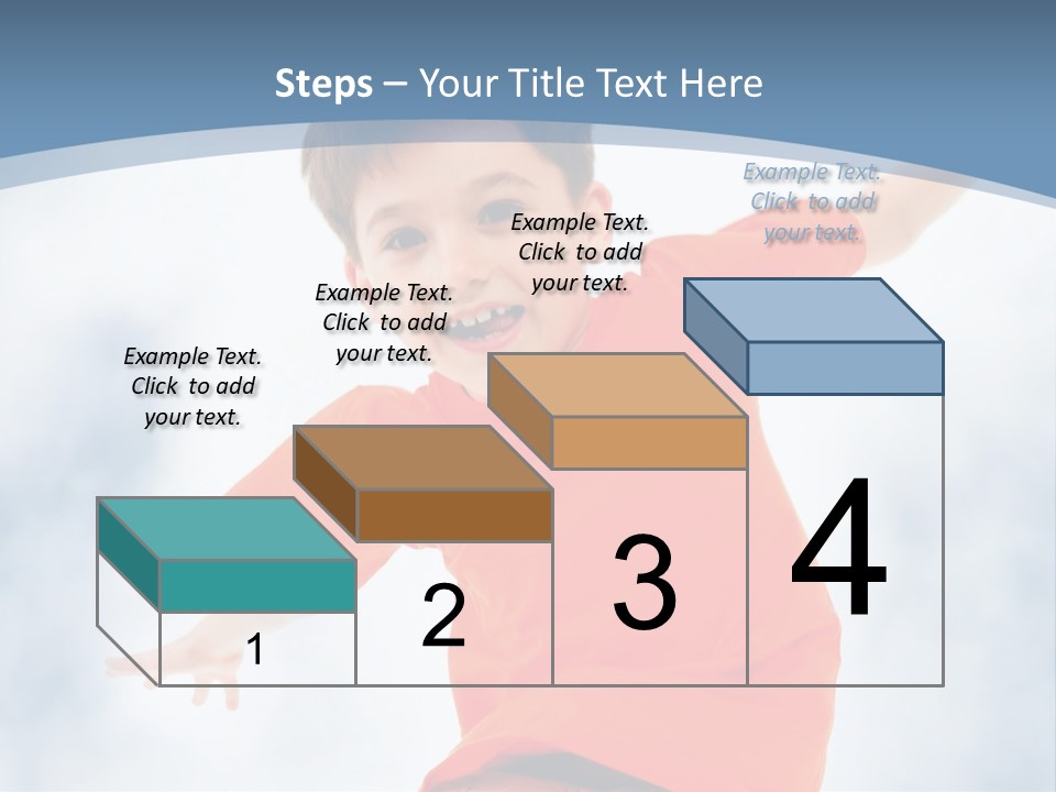 Young Blue Boy PowerPoint Template