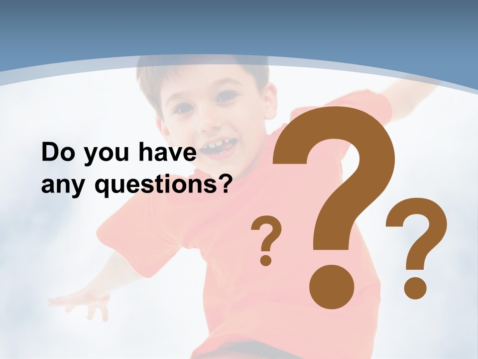 Young Blue Boy PowerPoint Template