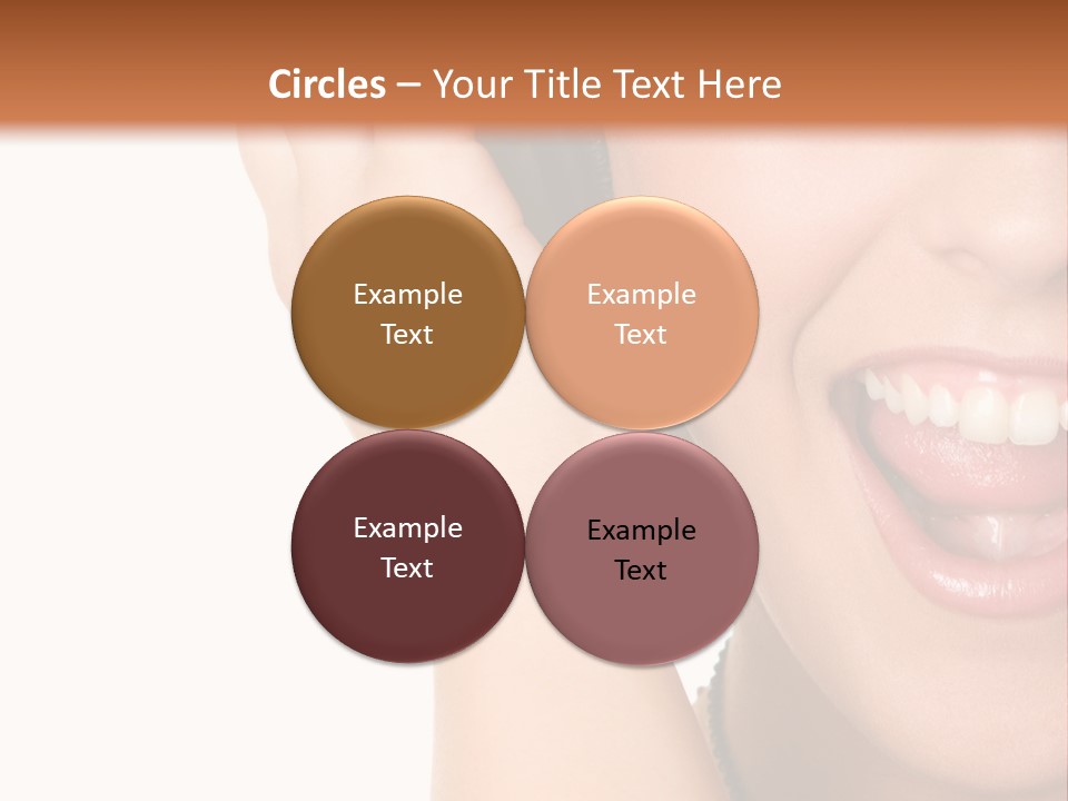 Headphones Young Teenage PowerPoint Template