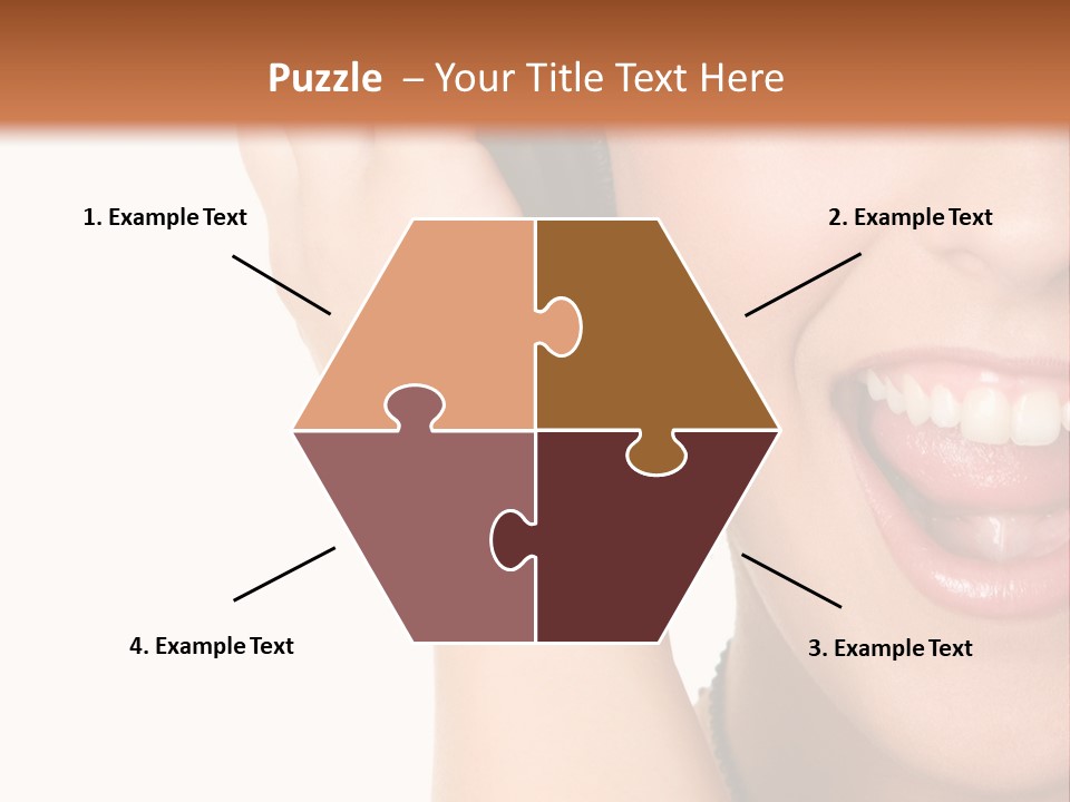 Headphones Young Teenage PowerPoint Template