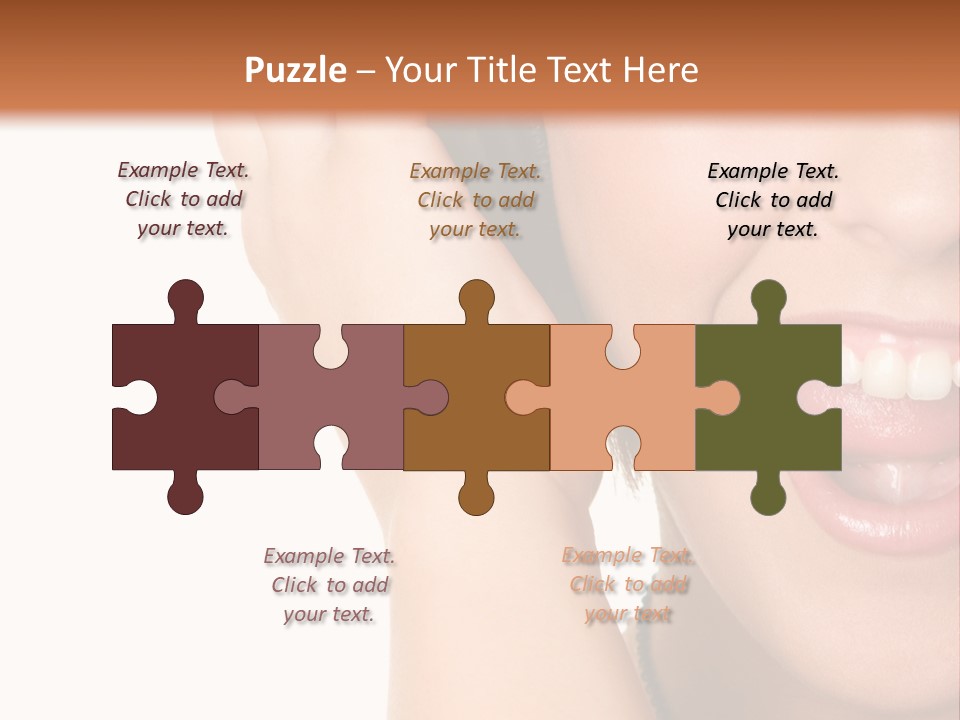 Headphones Young Teenage PowerPoint Template