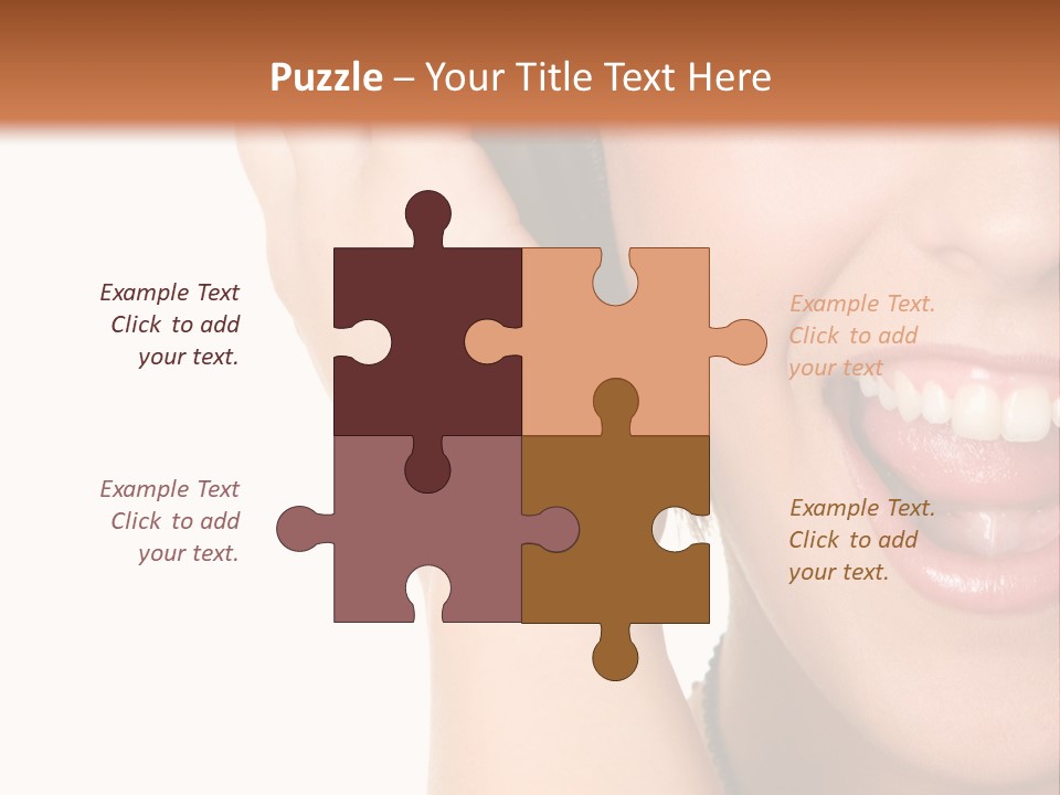 Headphones Young Teenage PowerPoint Template